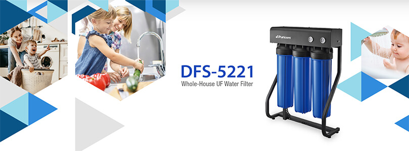 Puricom DFS-5221 3-Stage Big Blue Whole House Filter