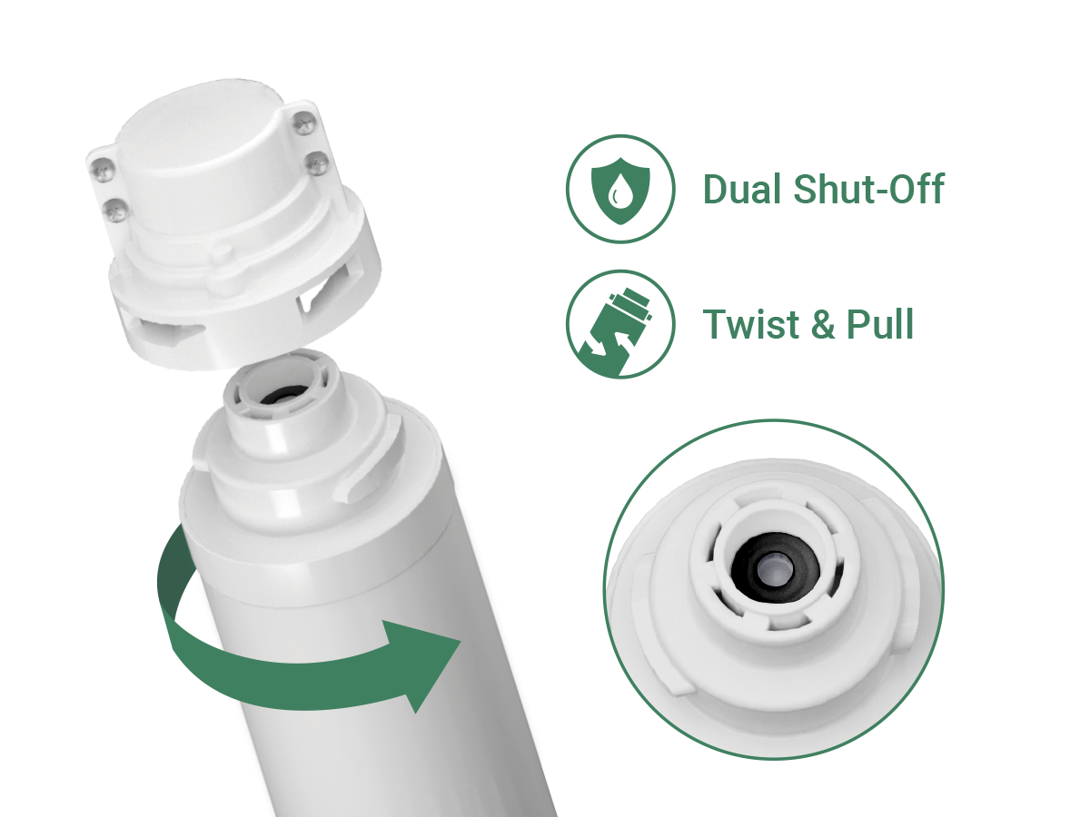 Dual shut-off filter design