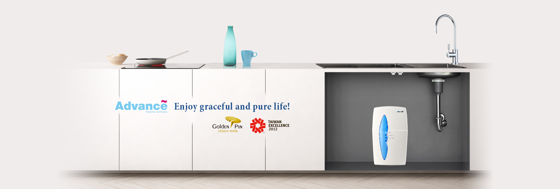 CQB-R3 Compact RO System from Puricom - Enjoy Graceful and Pure Life! CQB-R3 Compact RO System from Puricom - Enjoy Graceful and Pure Life!