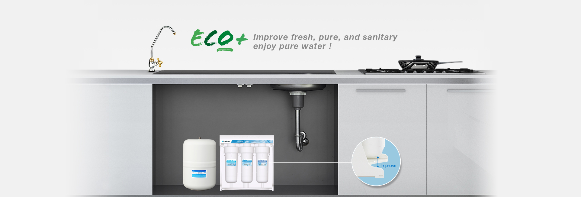 CE-7 Traditional RO System - Improve Fresh, Pure, and Sanitary to Enjoy Pure Water!