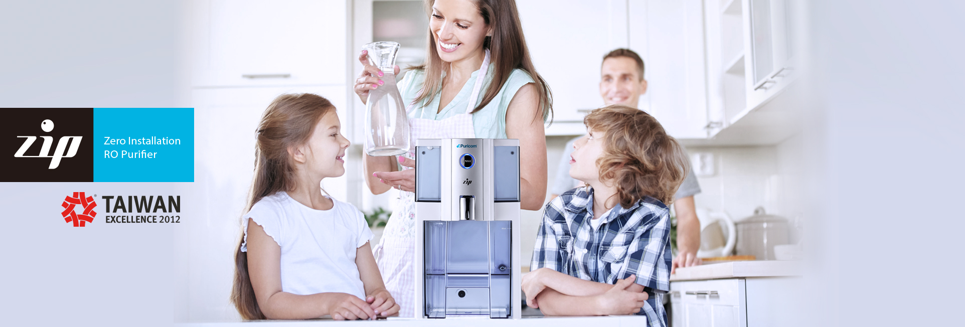 ZIP-White Countertop Reverse Osmosis Water Filter from Puricom
